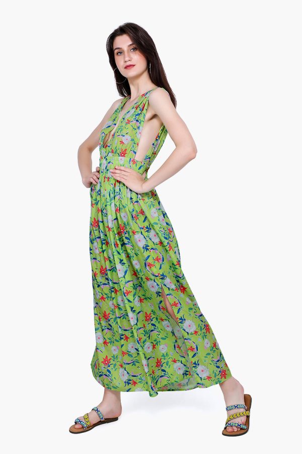 Misty Sunshine Floral Maxi Dress - Image 3