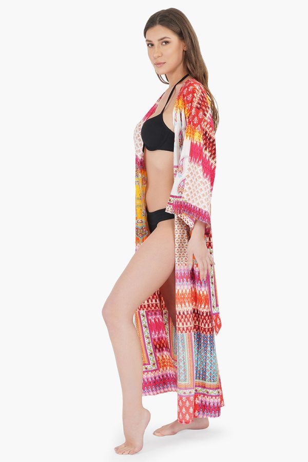 Fuchsia Rose Paisley Cover Up - Image 4