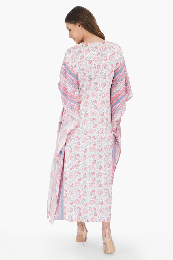 Sugar Coral Floral Maxi Kaftan - Image 4