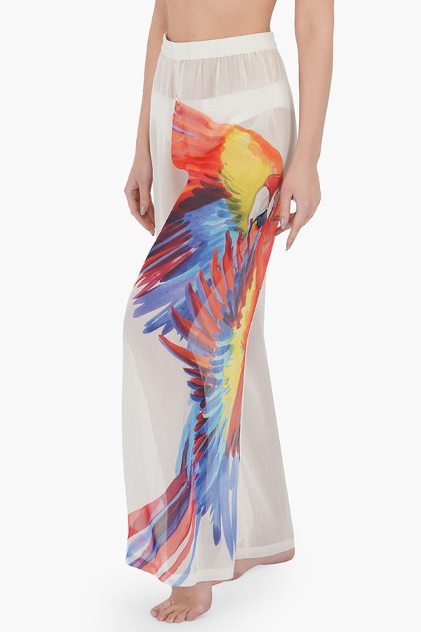 Parrot in Paradise Beach Cover Up Pants - Image 3