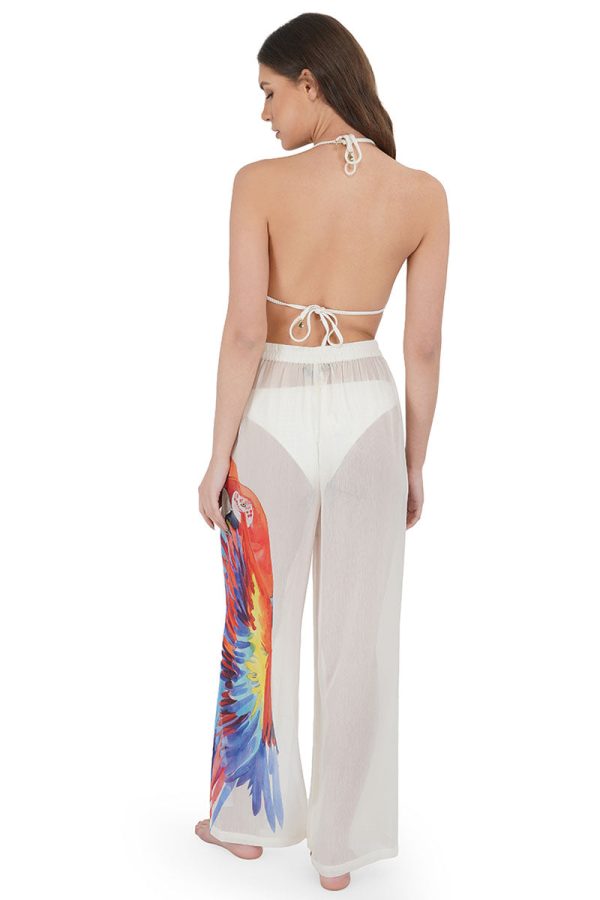 Parrot in Paradise Beach Cover Up Pants - Image 4