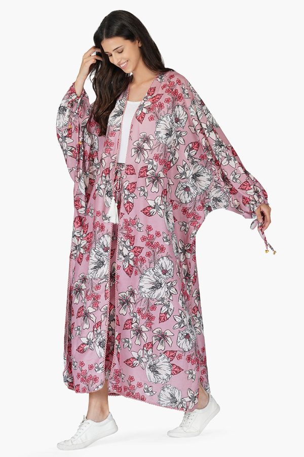 Marsala Floral Kimono - Image 3