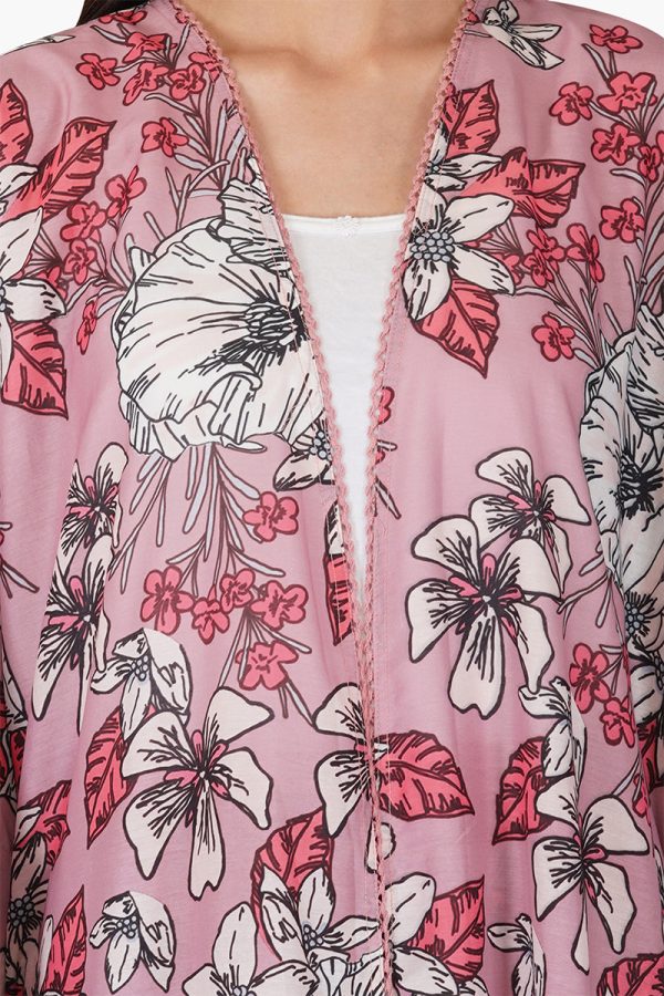 Marsala Floral Kimono - Image 5