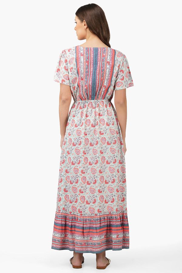 Kira Front Knot Maxi Dress - Image 4