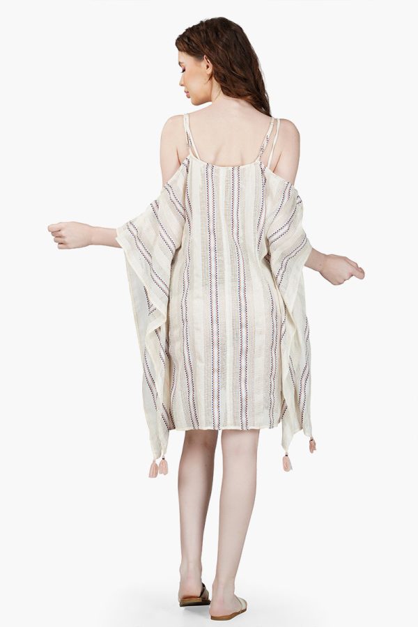 Marie Nautical Cold Shoulder Kaftan Dress - Image 4