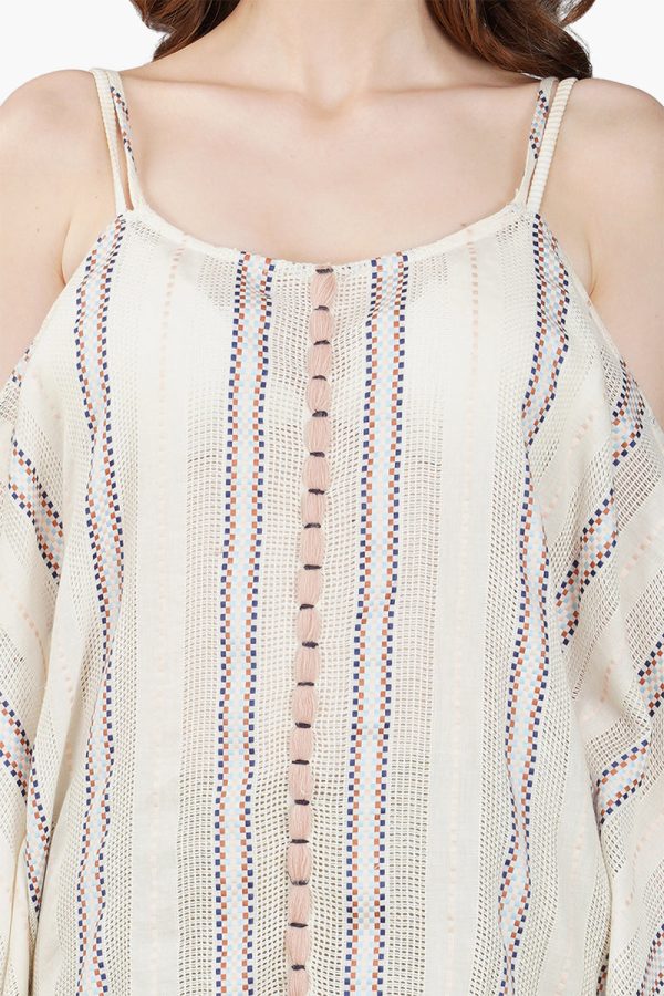 Marie Nautical Cold Shoulder Kaftan Dress - Image 5
