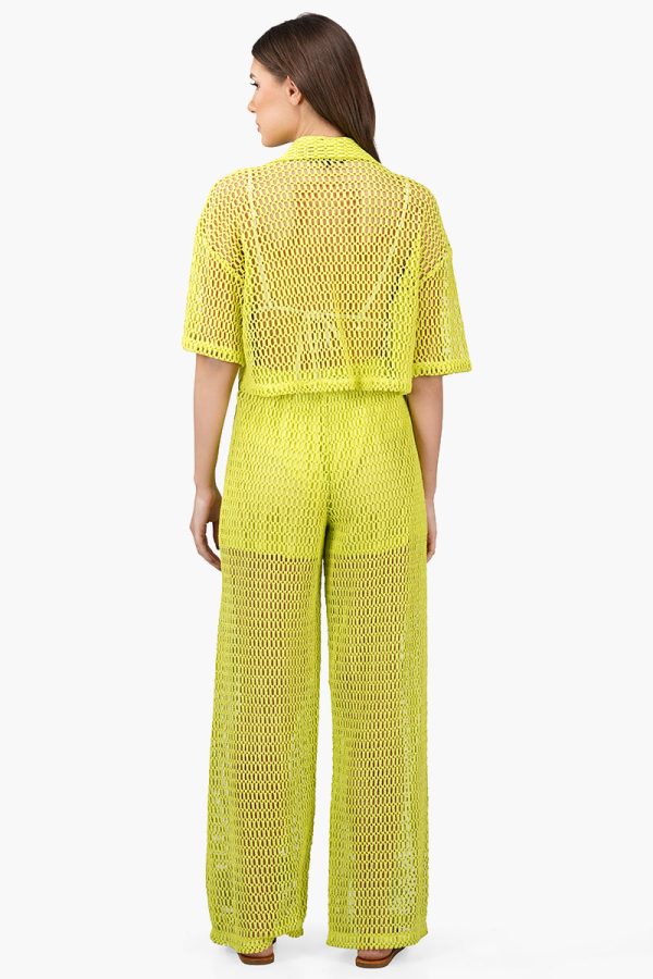 Bianca Crochet Cropped Shirt with Floral Embroidery - Image 4