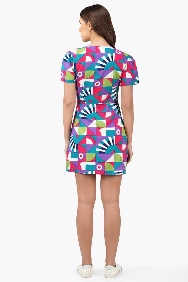 Geo Toucan Viscose Mini Dress - Image 4