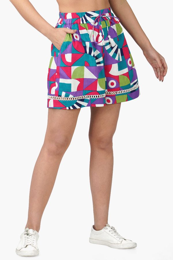 Geo Toucan Viscose Shorts - Image 2