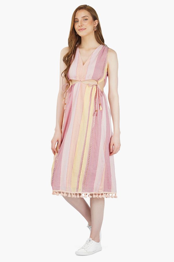 Noah Stripe Midi Dress - Image 3