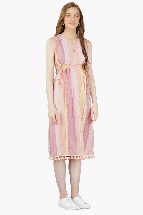 Noah Stripe Midi Dress - Image 5
