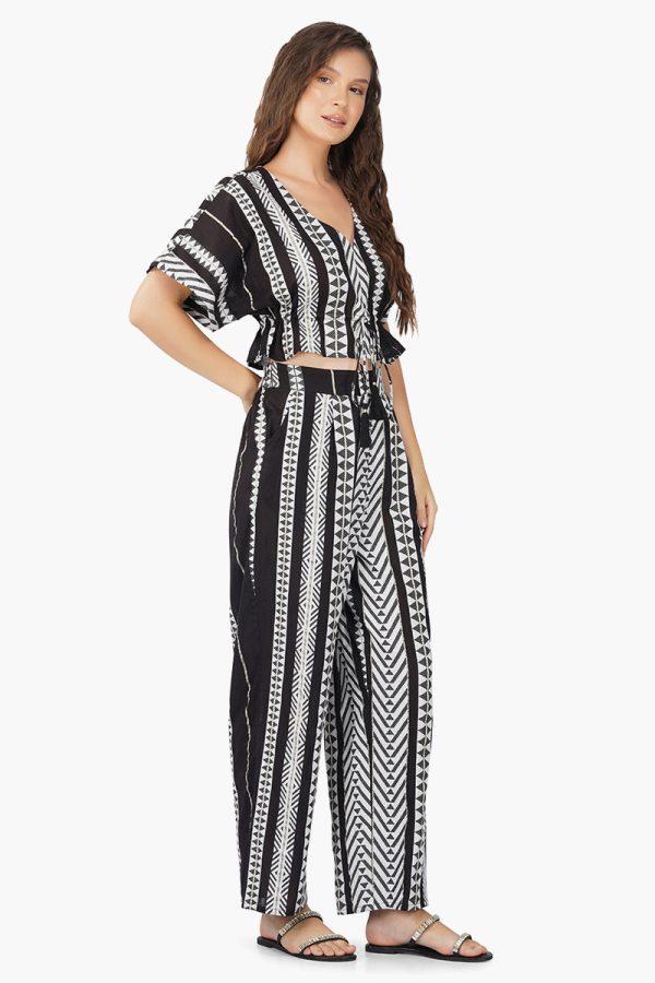 Lori Mexican Stripe Peplum Top - Image 2