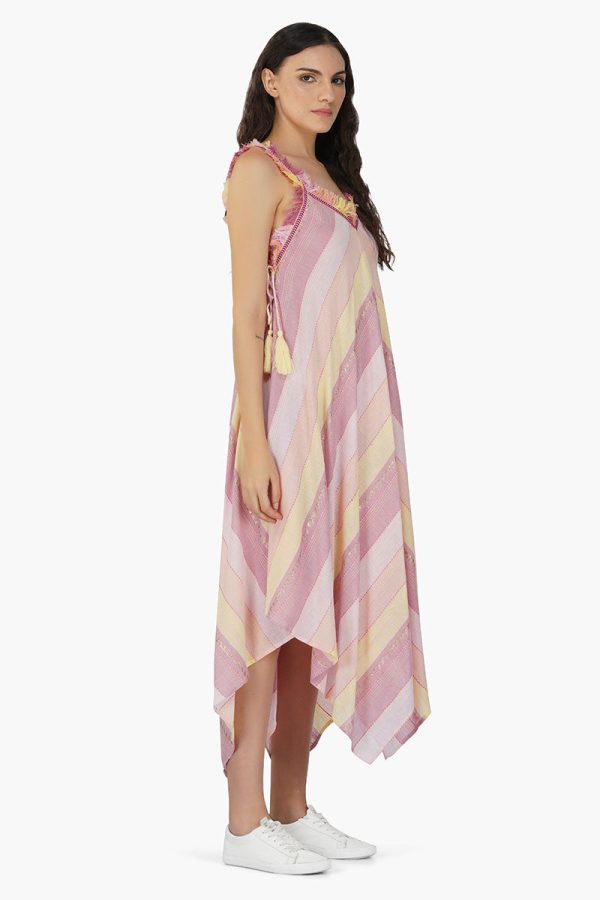 Noah Stripe Fringes Dress - Image 2