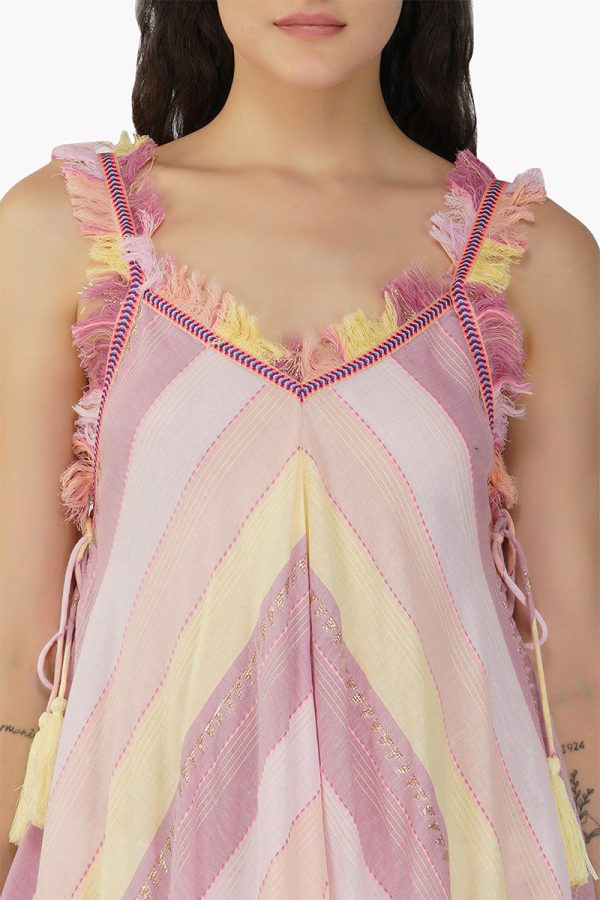 Noah Stripe Fringes Dress - Image 5