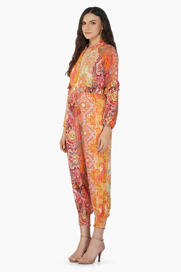 Multi Palm Paisley Jumpsuit - Image 2
