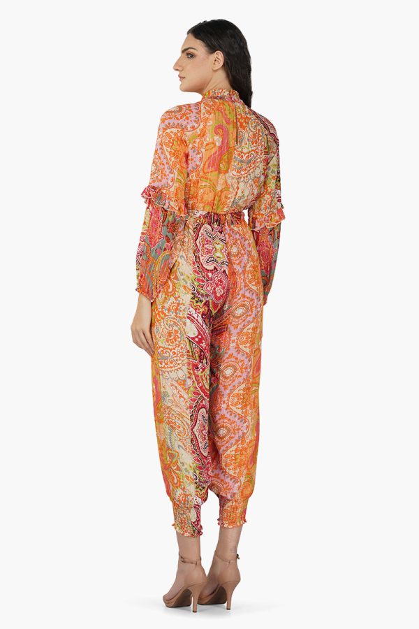 Multi Palm Paisley Jumpsuit - Image 4