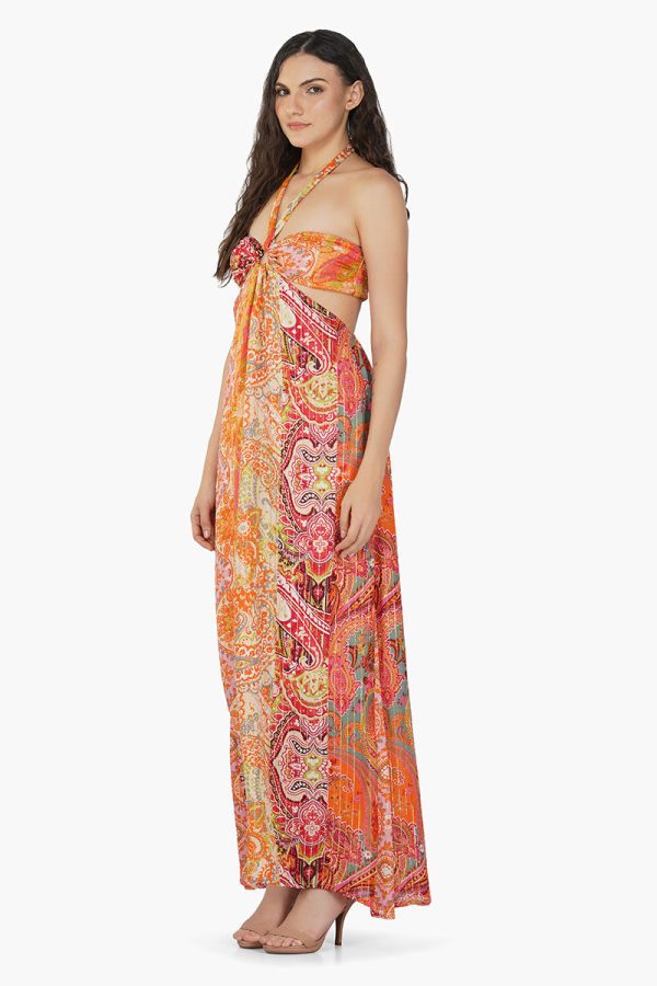 Multi Palm Paisley Maxi Dress - Image 3