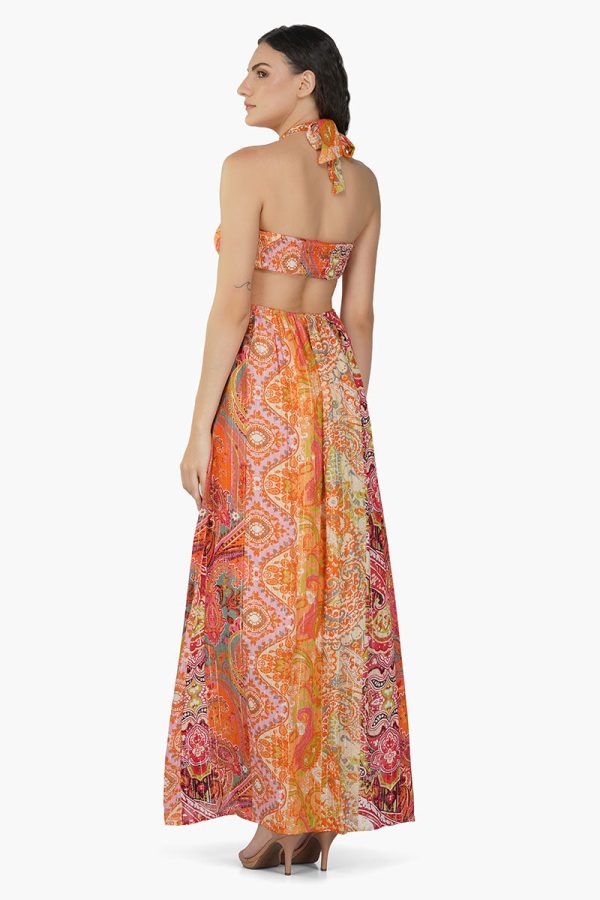 Multi Palm Paisley Maxi Dress - Image 4