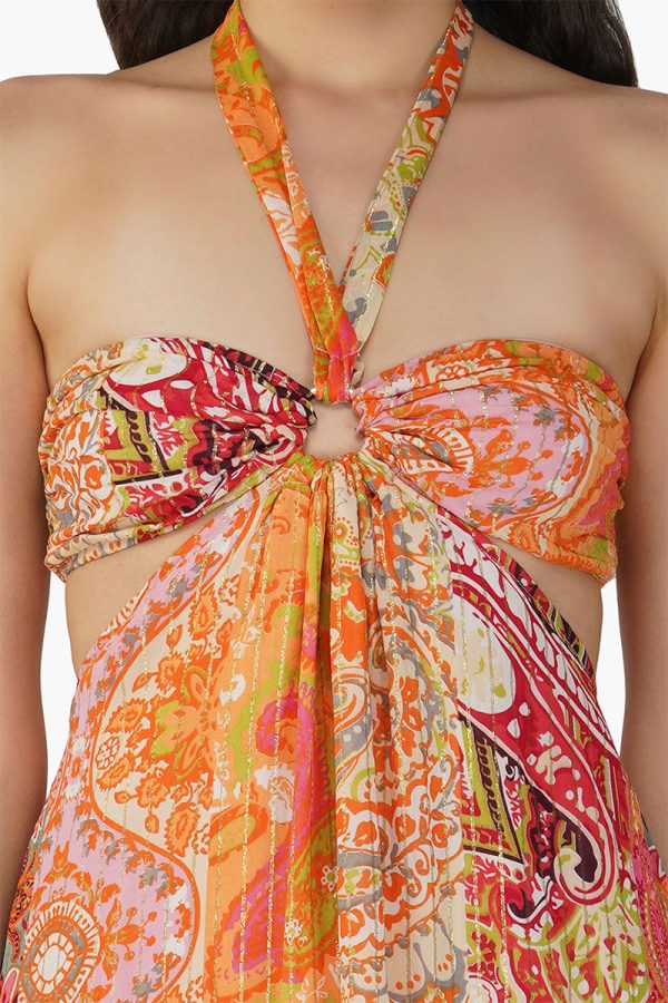 Multi Palm Paisley Maxi Dress - Image 5