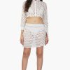 White Loop Wrap Skirt