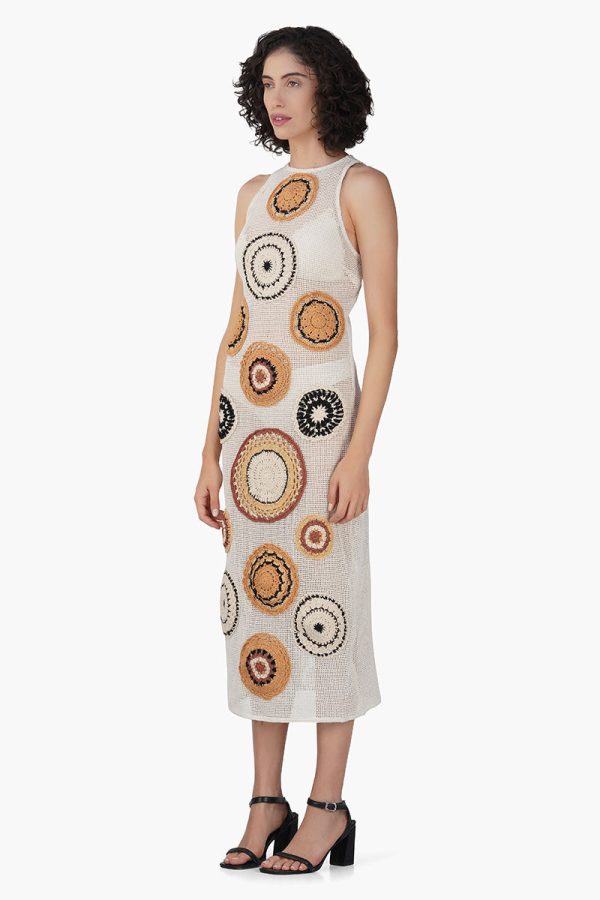 Gala Crochet Patch Dress - Image 3