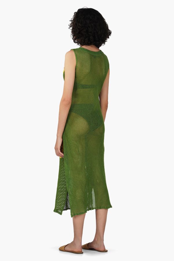 Martha Floral Patch Crochet Bodycon Dress - Image 4