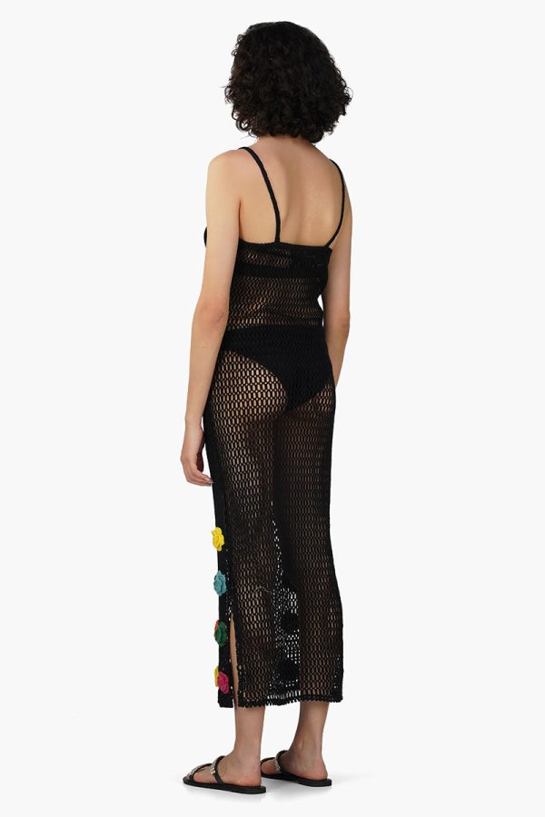 Multi Fern Petal Crochet Bodycone Dress - Image 4