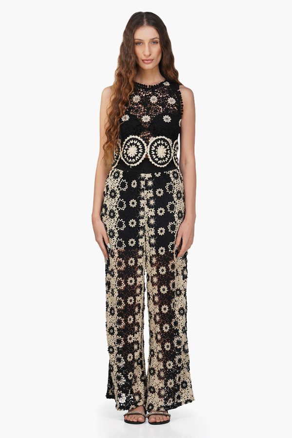 Black Crochet Hippie Top - Image 2