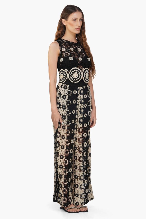 Black Crochet Hippie Top - Image 3