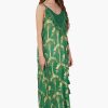 Pine Green Palm Tassel Foil Maxi Dress - Image 2
