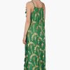 Pine Green Palm Tassel Foil Maxi Dress - Image 4