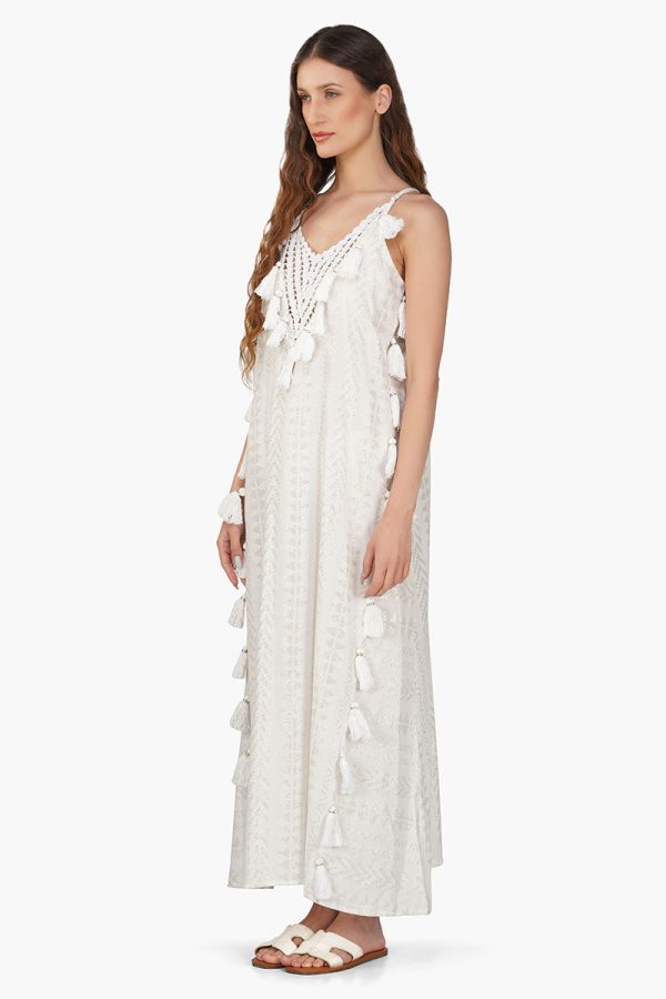 Golden Pearl Lurex Tassel Dress - Image 3