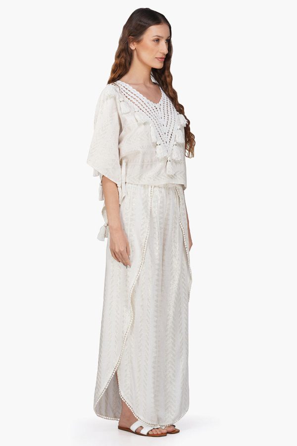 Golden Pearl Lurex Wrap Pants - Image 2