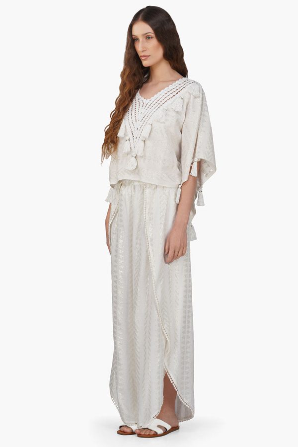 Golden Pearl Lurex Wrap Pants - Image 3
