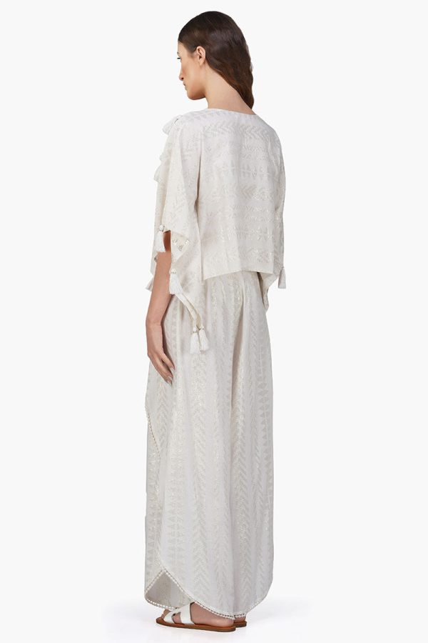 Golden Pearl Lurex Wrap Pants - Image 4