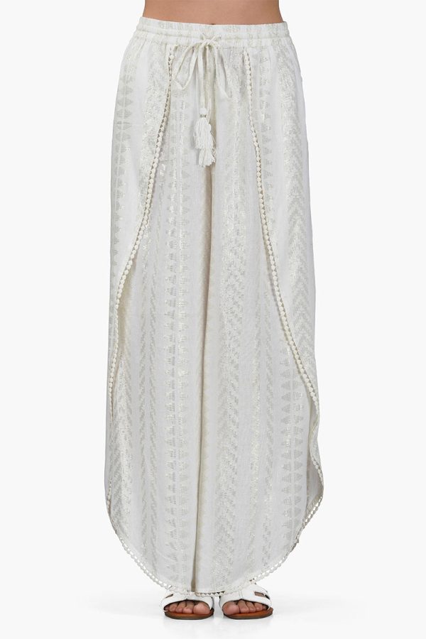 Golden Pearl Lurex Wrap Pants - Image 5