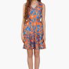 Apricot Beauty Printed Short Dress