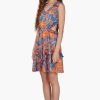 Apricot Beauty Printed Short Dress - Image 3