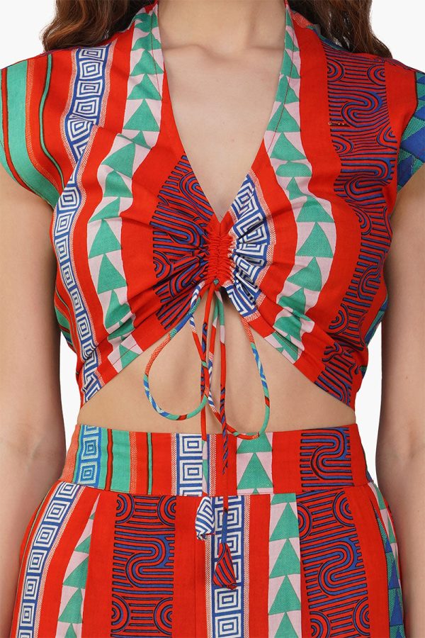 Ruby Aztec Printed Stripe Top - Image 5