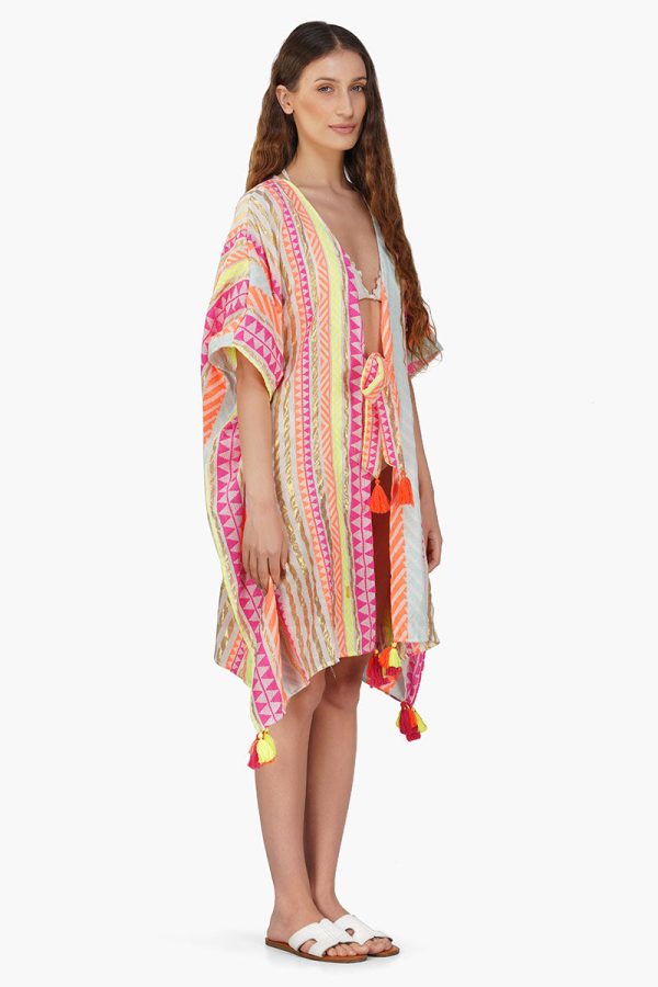Fluorescent Striped Cover Up - Image 3