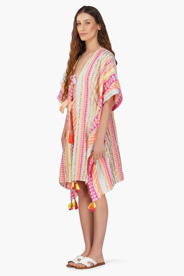 Fluorescent Striped Cover Up - Image 4