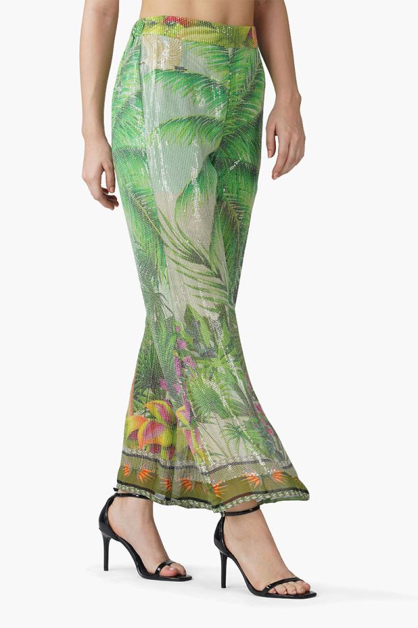 Palm Tree Sequinned Pants - Image 2