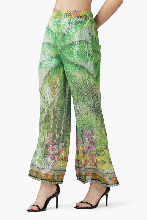 Palm Tree Sequinned Pants - Image 3