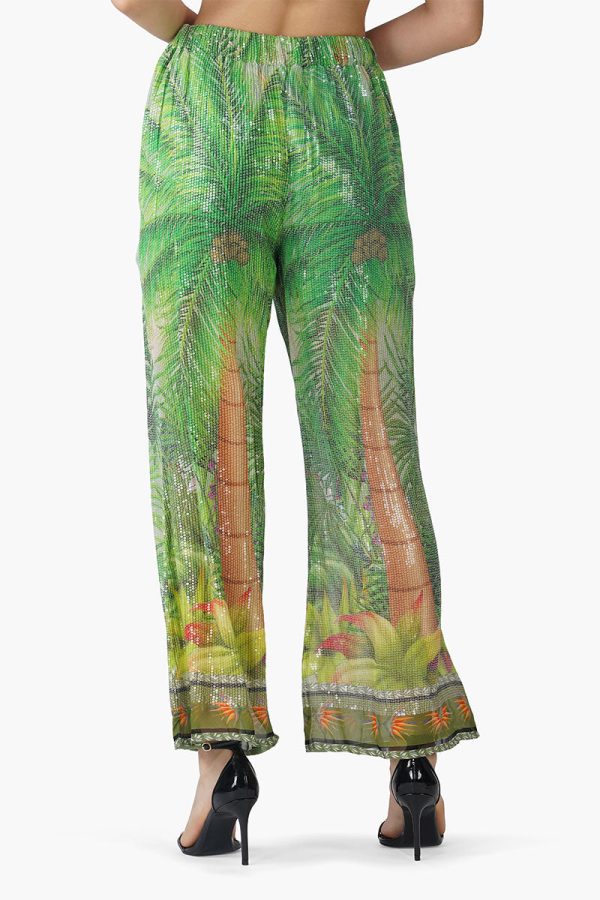 Palm Tree Sequinned Pants - Image 4