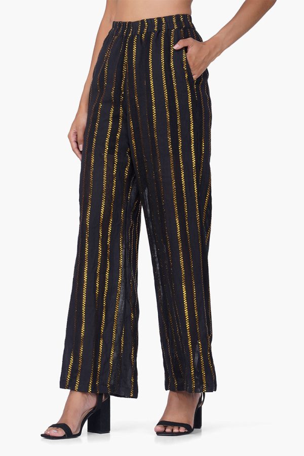 Gold Charm Black Pants - Image 3