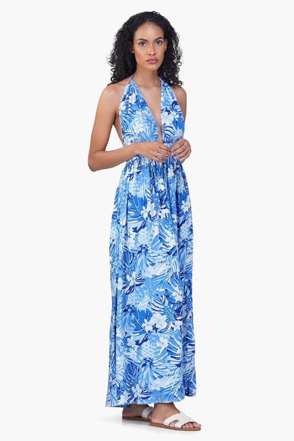 Tropical Blue Maxi Dress - Image 2