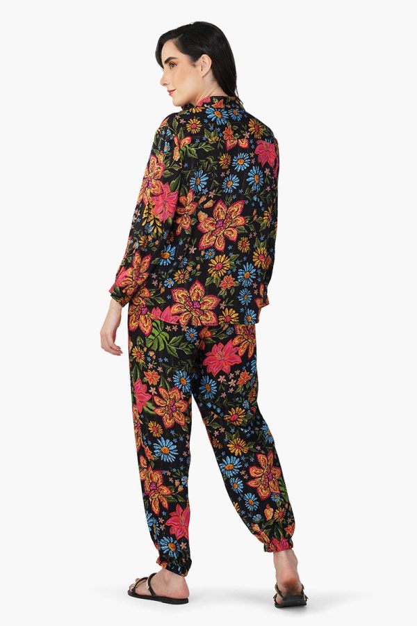 Black Multi Floret Shirt - Image 4