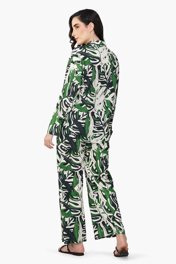 Green Birch Tropical Printed  Shirt - Image 4
