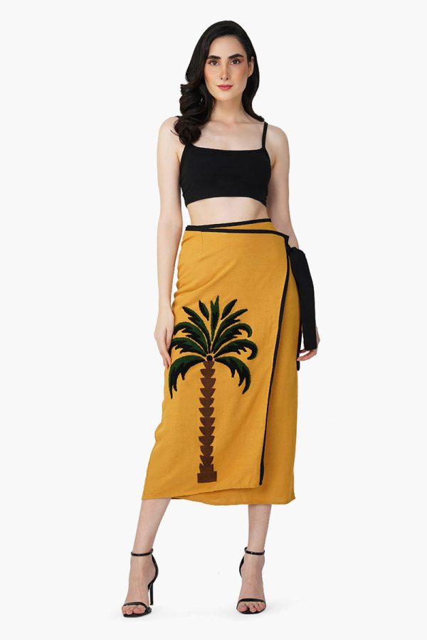 Medallion Palm Wrap Skirt - Image 2