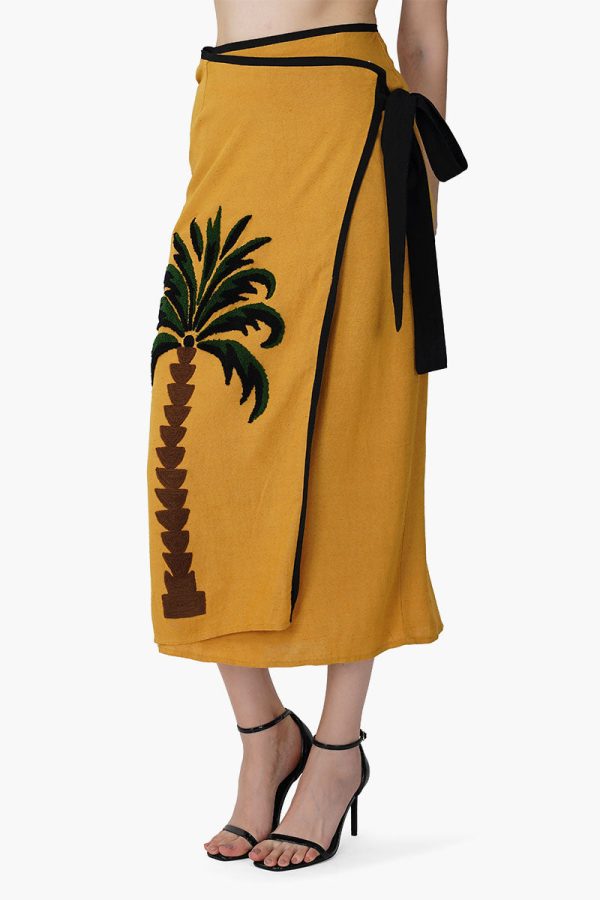Medallion Palm Wrap Skirt - Image 4